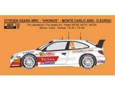 Decal – Citroen Xsara WRC „Kronos“ Monte Carlo / Sweden 2006